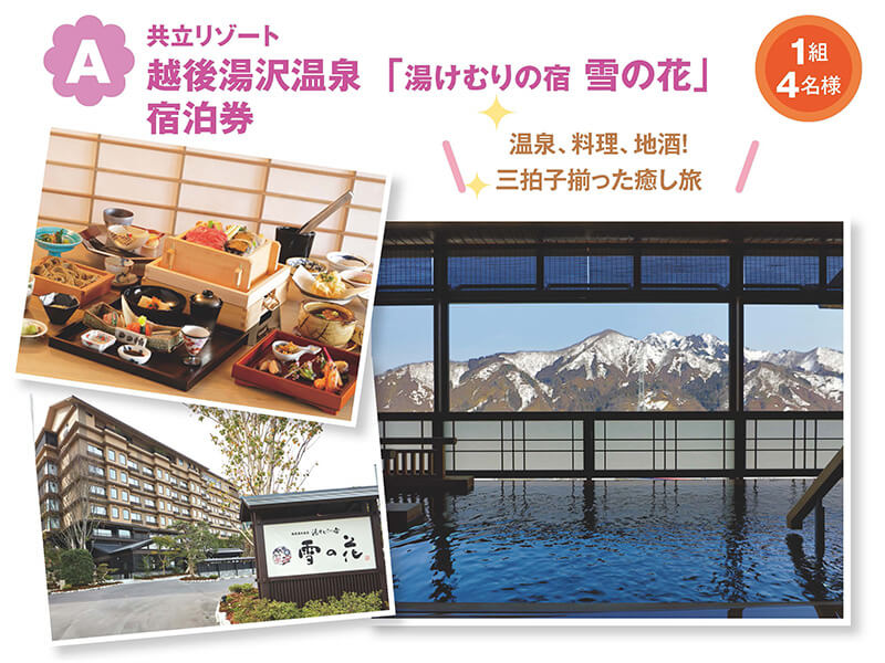 共立リゾート 越後湯沢温泉「湯けむりの宿 雪の花」 宿泊券
